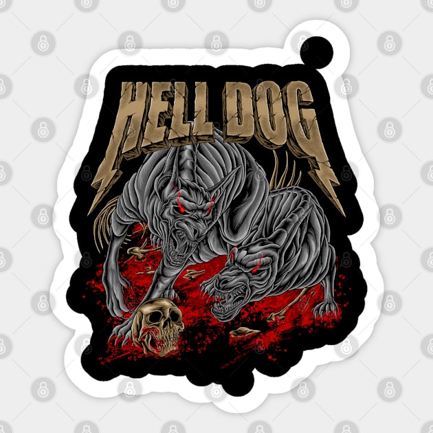 hell dog Sticker by TOSSS LAB ILLUSTRATION